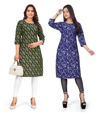SAIKRUPA FASHION Women Printed A-line Kurta(Multicolor)