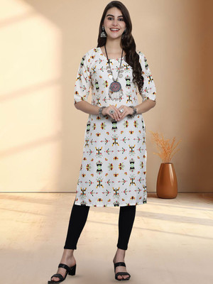 Anouk Rustic Women Printed Straight Kurta(Multicolor)