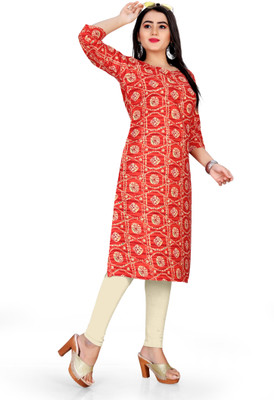 DUTT TEXTILE Women Solid A-line Kurta(Red)