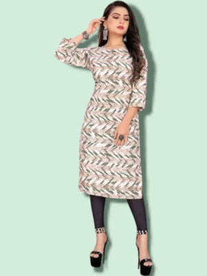 Dhrutiivaste Women Printed Straight Kurta(Multicolor)