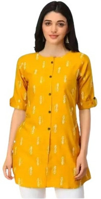 bajrang fashion Women Solid A-line Kurta(Yellow)