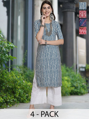 Moda Rapido Women Printed A-line Kurta(Multicolor)