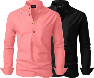 KASHIBAA Men Self Design Straight Kurta(Multicolor)