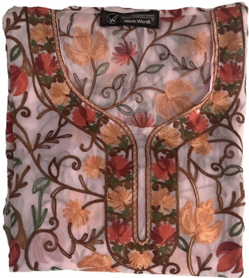 Warm Worth Women Embroidered A-line Kurta(Pink)