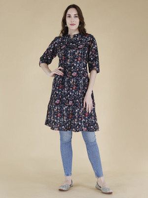 Stylishthreads Women Printed Flared Kurta(Multicolor)