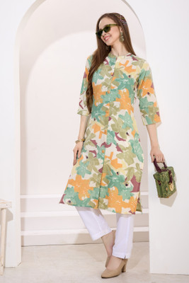 Keshubaba Women Printed Straight Kurta(Multicolor)