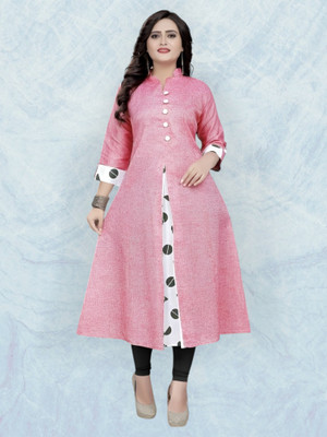 Suhani Fashion Women Solid A-line Kurta(Pink)