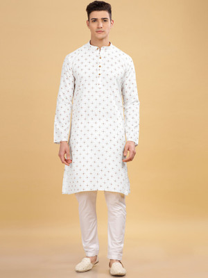 ANOUK Men Printed Straight Kurta(Red)