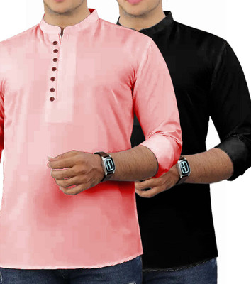 VIMASUTI Men Solid Straight Kurta(Multicolor)
