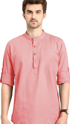 HouseOfCommon Men Solid Straight Kurta(Multicolor)