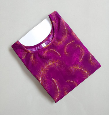 TITHIGARMENTS Women Printed Straight Kurta(Purple)