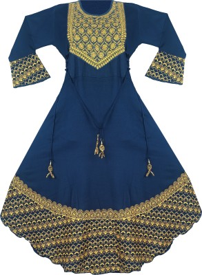 RK Costing Women Embroidered Anarkali Kurta(Dark Blue)