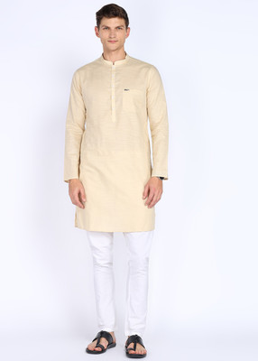 PETER ENGLAND Men Solid A-line Kurta(Beige)