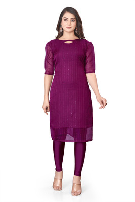 ak fashion mall Women Embroidered Ethnic Dress Kurta(Maroon)