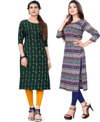 MIROSELLY CREATION Women Printed A-line Kurta(Multicolor)