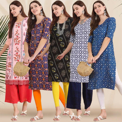 1 Stop Fashion Women Printed A-line Kurta(Multicolor)