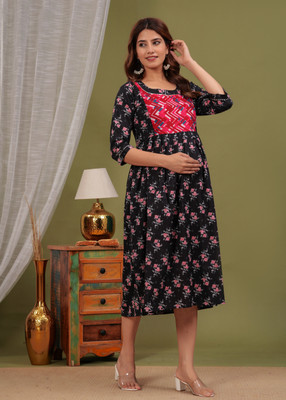 Chandar Textile Flared/A-line Gown(Black)
