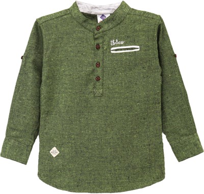 Tonyboy Baby Boys Solid Straight Kurta(Green)