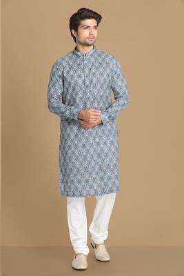 MANYAVAR Men Printed Straight Kurta Price History