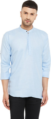 ARMAAN ETHNIC Men Printed Straight Kurta(Light Blue)