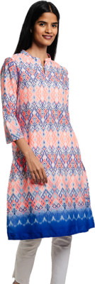 Amadore Women Geometric Print A-line Kurta(Multicolor)