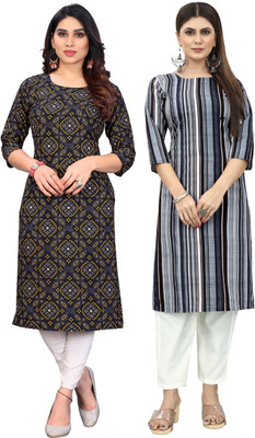 MARIDI FASHION Women Self Design Straight Kurta(Multicolor)