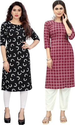 MARIDI FASHION Women Printed Straight Kurta(Multicolor)