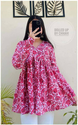 Sana Casual Solid Women Pink Top