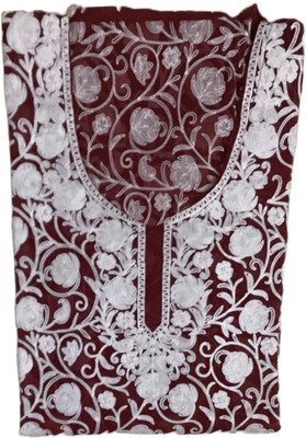 Warm Worth Women Embroidered A-line Kurta(Red)