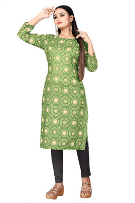 HouseOfCommon Women Printed A-line Kurta(Light Green)