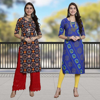 Moda Rapido Women Printed A-line Kurta(Multicolor)