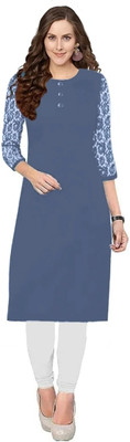 Coft Women Self Design A-line Kurta(Grey)