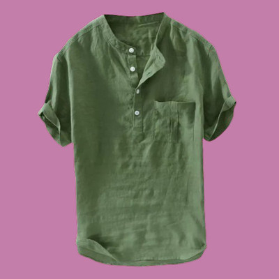ZAKOD Men Solid Straight Kurta(Green)