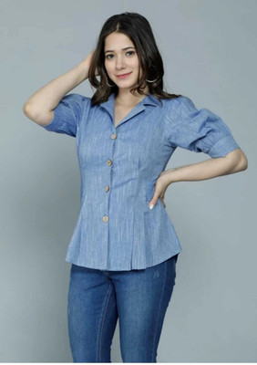 Deepkul Women Solid Cape Top Kurta(Dark Blue)