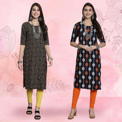 EthnicBasket Women Printed A-line Kurta(Multicolor)