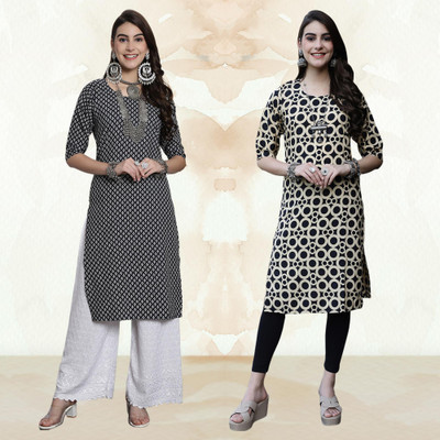 Moda Rapido Women Printed A-line Kurta(Multicolor)