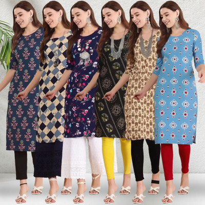 1 Stop Fashion Women Printed A-line Kurta(Multicolor)