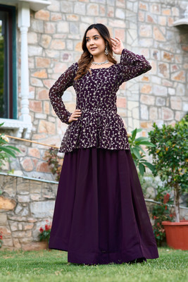 Auspex Printed Kurta, Palazzo & Dupatta Set