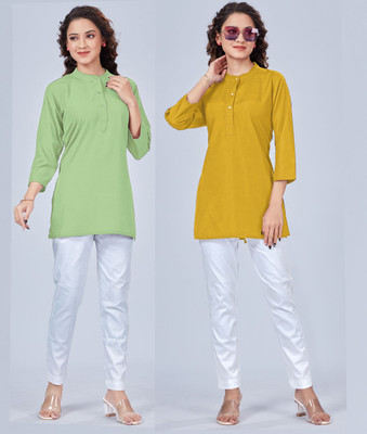 SPGR Women Solid Straight Kurta(Multicolor)