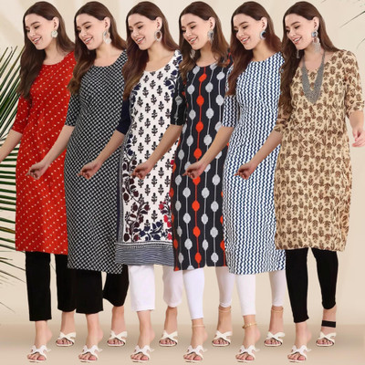 EthnicBasket Women Printed A-line Kurta(Multicolor)