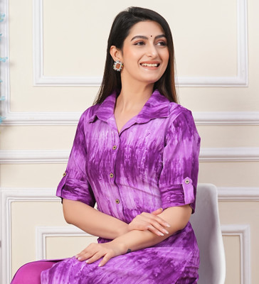 Lee Ropa Women Dyed/Ombre A-line Kurta(Multicolor)