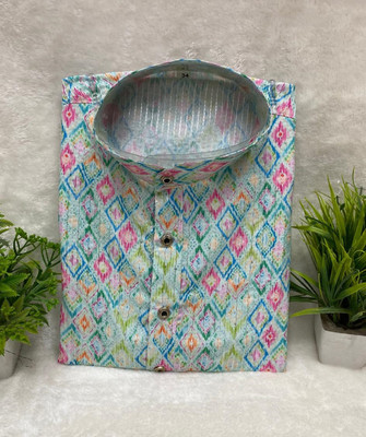 Lazzly Men Embroidered A-line Kurta(Multicolor)