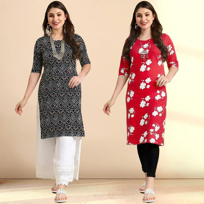 EthnicBasket Women Printed A-line Kurta(Multicolor)