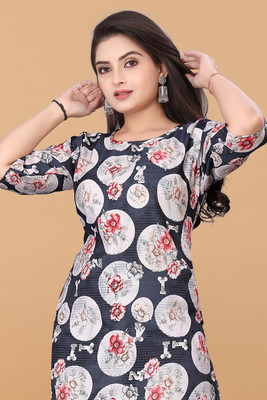 ANITA LYCRA Women Printed Straight Kurta(Multicolor)