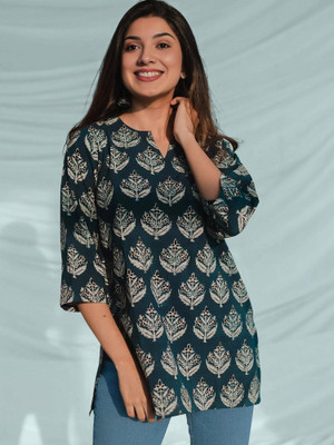 Kashonaa Casual Printed Women Blue, White Top
