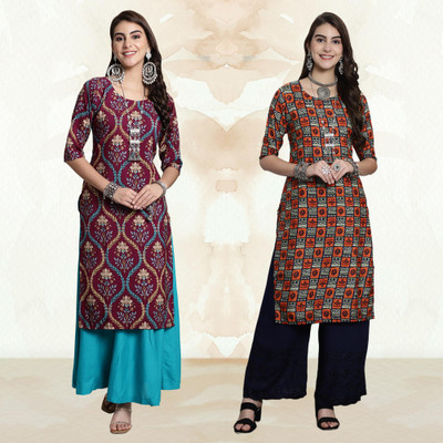 Moda Rapido Women Printed A-line Kurta(Multicolor)