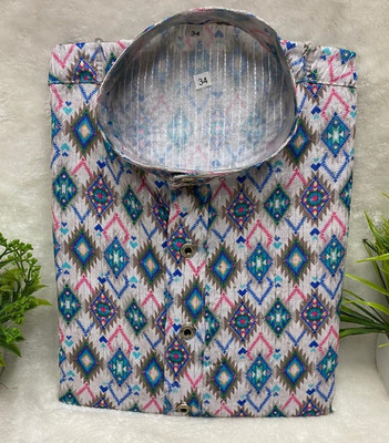 Lazzly Men Printed A-line Kurta(Multicolor)