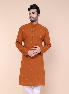 W & G Men Printed Ethnic Dress Kurta(Red)