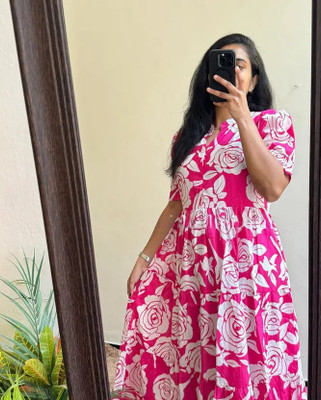 The Nayahikas Anarkali Gown(Pink)