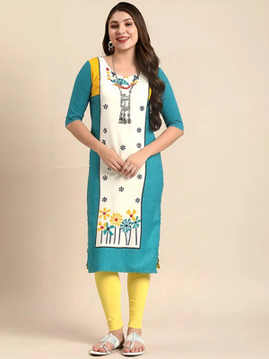 SZN Women Printed A-line Kurta(Multicolor)